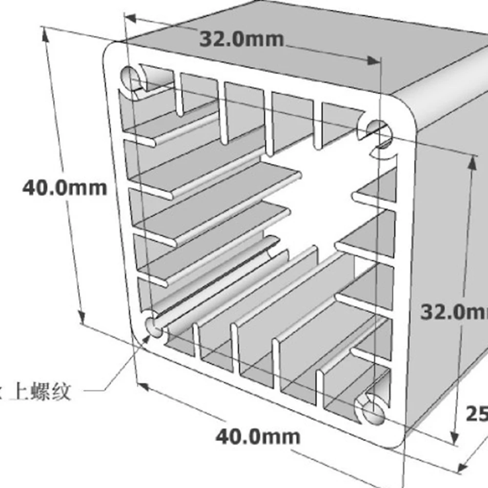 1pcs 40x40mm Aluminum square H - Home Automation System Diy recensione e prezzo